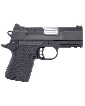 Wilson Combat SFX8SCR3 SFX9 Sub-Compact 9mm Luger 10+1 15+1 3.25" Stainless Steel Barrel, Black DLC Serrated Stainless Steel Slide, Black Aluminum Frame w/Beavertail &amp; Picatinny Rail, Black G10 Grip