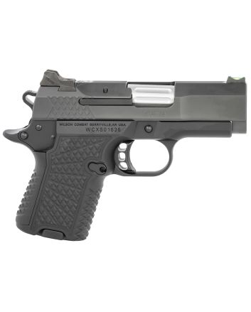 Wilson Combat SFX9SC3 SFX9 Sub-Compact 9mm Luger 10+1 15+1 3.25" Stainless Steel Barrel, Black DLC Serrated Stainless Steel Slide, Black Aluminum Frame w/Beavertail