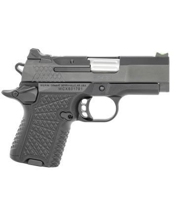 Wilson Combat SFX9SC3A SFX9 Sub-Compact 9mm Luger 10+1 15+1 3.25" Stainless Steel Barrel, Black DLC Serrated Stainless Steel Slide, Black Aluminum Frame w/Beavertail