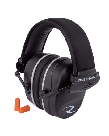 Radians R2500CS R2500 Muff Foam 25 dB 32 dB Over the Head Orange Black Adult 1 Pair