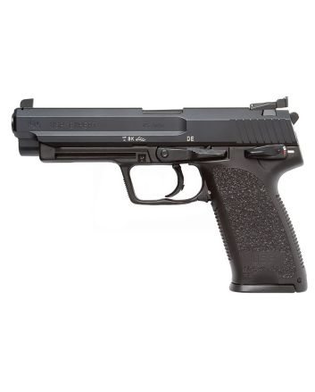 HK 81000364 USP Expert V1 SA/DA 45 ACP Caliber with 5.19" Barrel, 12+1 Capacity, Overall Black Finish, Serrated Trigger Guard Frame, Serrated Long Steel Slide &amp; Polymer Grip Includes 2 Mags