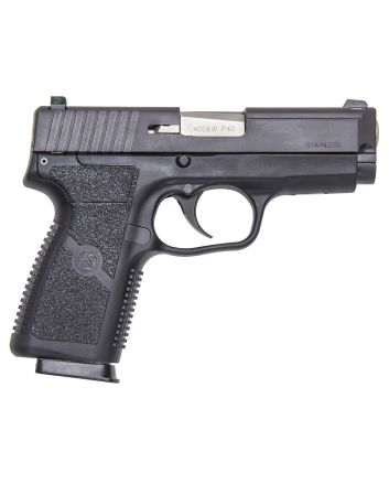 Kahr Arms KP4044NA P40 S&amp;W Caliber with 3.60" Barrel, 6+1 or 7+1 Capacity, Black Finish Frame, Serrated Matte Black Stainless Steel Slide, Textured Polymer Grip &amp; TruGlo Night Sight