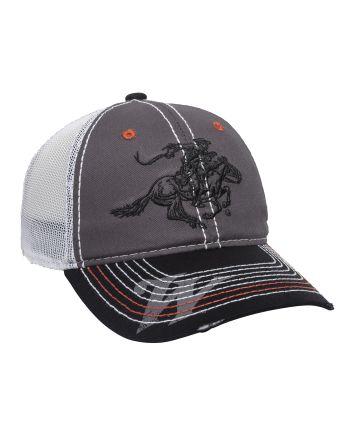 Outdoor Cap WIN35B Winchester Cap Cotton Twill Black/Charcoal/White Unstructured OSFA