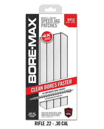 Real Avid AVBMPATCH8 Bore-Max Speed Jag Patches Refill 30/22 Cal Rifle 8" Synthetic 250 Per Box