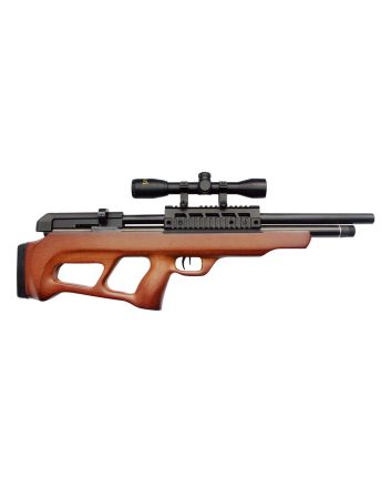 Beeman 1358 Under-LeverPre-Charged Pneumatic 22 Pellet 10+1 Shot Black Black Receiver European Hardwood Scope 4x32mm