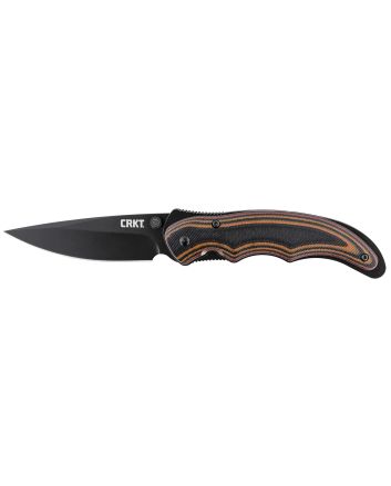 CRKT 1105K Endorser3.18" Folding Drop Point Plain Black Oxide 8Cr14MoV SS Blade/Multi-Color G10 Handle Includes Pocket Clip