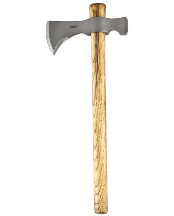 CRKT 2730 Woods Chogan T-Hawk 3.50" Blade 1055 Carbon Steel Blade Tennessee Hickory Handle 19" Long Tomahawk w/Hammer