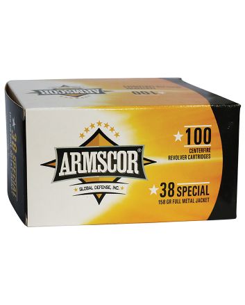 Armscor 50449 Precision Value Pack 38Special 158gr Full Metal Jacket 100 Per Box/12 Case