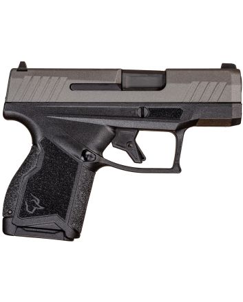 Taurus 1-GX4M93C GX4 Micro-Compact 9mm Luger Caliber with 3.06" Barrel, 11+1 Capacity, Black Finish Frame, Serrated Tungsten Gray Cerakote Steel Slide &amp;Interchangeable Backstrap Grip Includes 2 Mags