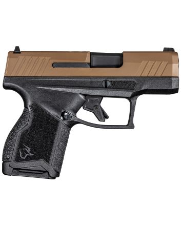 Taurus 1GX4M93E GX4 Micro-Compact 9mm Luger Caliber with 3.06" Barrel, 11+1 Capacity, Black Finish Frame, Serrated Coyote Cerakote Steel Slide &amp;Interchangeable Backstrap Grip Includes 2 Mags