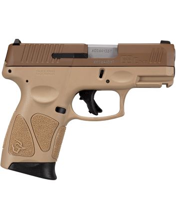Taurus 1G3C93ETMA G3C *MA Compliant 9mm Luger 10+1 3.26" Matte Coyote Brown Barrel, Coyote Cerakote Serrated Steel Slide, Tan Polymer Frame w/Picatinny Rail, Tan Polymer Grips