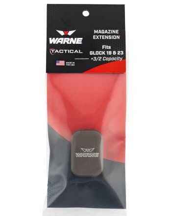 Warne MEG1932DE Magazine Extensionmade of 6061-T6 Aluminum with Hardcoat Anodized Flat Dark Earth Finish for Glock 19, 23 Magazines (Adds 3rds 9mm Luger, 2rds 40 S&amp;W)