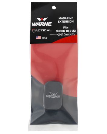 Warne MEG1932GR Magazine Extensionmade of 6061-T6 Aluminum with Hardcoat Anodized Gray Finish for Glock 19, 23 Magazines (Adds 3rds 9mm Luger, 2rds 40 S&amp;W)