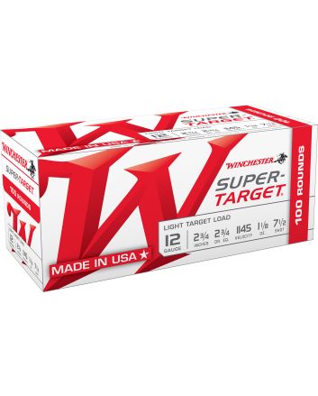 Winchester Ammo TRGT127VP Super-Target Light Target 12Gauge 2.75" 1 1/8oz 7.5Shot 100 Bx/2 Case *Value Pack