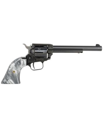 Heritage Mfg RR22B6GPRL Rough Rider22 LR 6 Shot 6.50" Black Barrel &amp; Cylinder Black Frame, Altamont Gray Pearl Grips