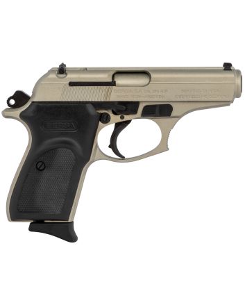 Bersa T380NKL8 ThunderMicro-Compact Frame 380 ACP 8+1, 3.50" Satin Nickel Steel Barrel, Serrated Steel Slide &amp; Aluminum Frame