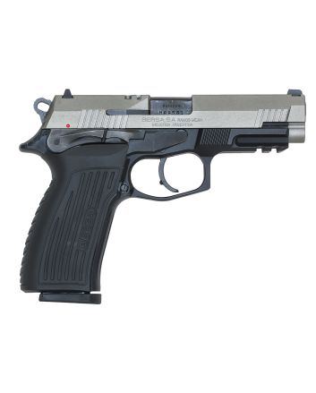 Bersa TPR9DT TPRFull Size Frame 9mm Luger 17+1, 4.30" Black Steel Barrel, Nickel Cerakote Serrated Steel Slide, Matte Black Aluminum Frame w/Picatinny Rail, Ambidextrous