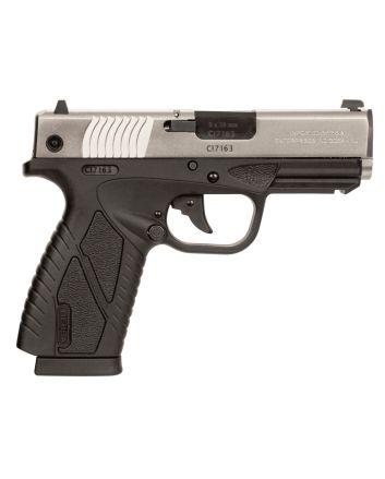 Bersa BP9DTCC BPCCSub-Compact Frame 9mm Luger 8+1 3.30" Black Steel Barrel, Nickel Cerakote Serrated Steel Slide, Matte Black Polymer Frame w/Picatinny Rail