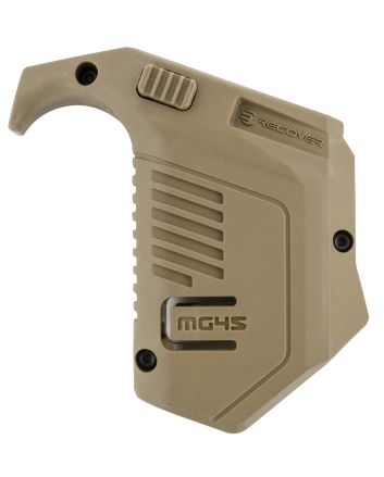 Recover Tactical MG4502 Angled Mag PouchDouble Stack, Tan Polymer, 45 ACP/10mm Auto, Compatible w/ Glock