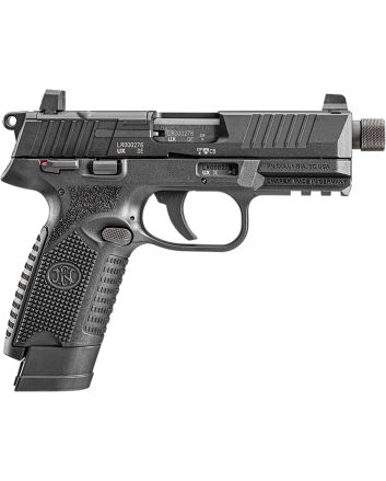 FN 66101011 502 Tactical 22 LR 10+1 4.60" Steel Threaded Barrel, Black Optic Ready/Serrated Slide &amp; Polymer Frame w/Picatinny Rail, Black Textured Polymer Grip, Ambidextrous