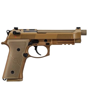 Beretta USA JS92QM9A4GM M9A4 Centurion 9mm Luger 5.10" Barrel 18+1, Flat Dark Earth Cerakote Polymer Frame, Serrated Steel Optic Cut Slide, Polymer Grip &amp; Decocker Safety