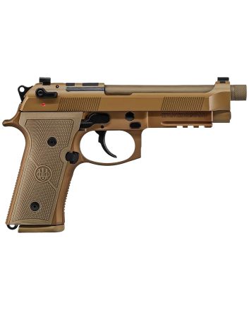 Beretta USA JS92QM9A4G M9A4 Centurion 9mm Luger 5.10" Barrel 10+1, Flat Dark Earth Cerakote Frame, Serrated Steel Optic Cut Slide, Polymer Grip &amp; Decocker Safety