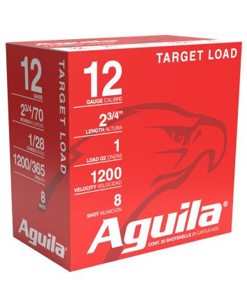 Aguila 1CHB1305 Target Load Competition 12Gauge 2.75" 1oz 8Shot 25 Per Box/10 Case