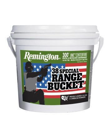 Remington Ammunition 23669 UMC Range Bucket 38Special 130gr Full Metal Jacket 300 Per Box/4 Case