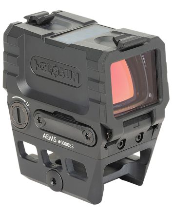 Holosun AEMS221301 AEMSBlack Anodized 1 x 1.1" x 0.87" 2 MOA Green Dot/65 MOA Circle Multi Reticle