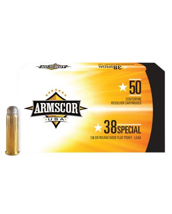 Armscor FAC385N USA38Special 158gr Lead Round Nose Flat Point 50 Per Box/20 Case