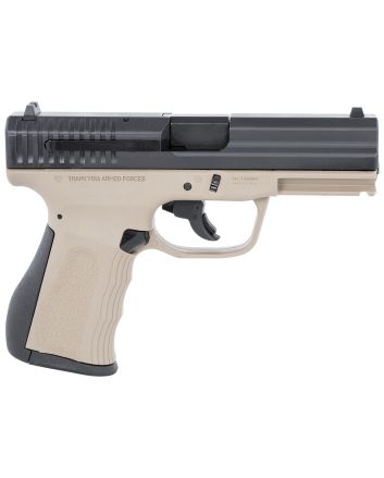 FMK G9C1G2DESSCM 9C1 G2 *CA/MA Compliant 9mm Luger 10+1 4" Black Stainless Steel Barrel, Black Serrated Carbon Steel Slide, Flat Dark Earth Polymer Frame w/Picatinny Rail, Black Backstrap Grip