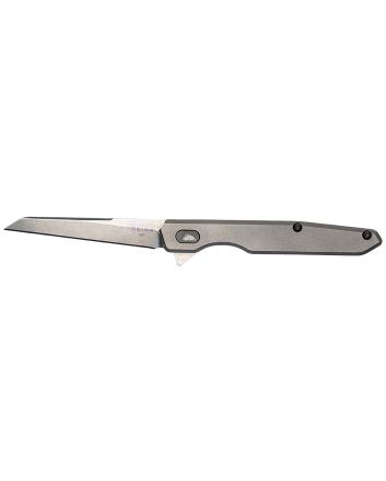 Southern Grind SG08050011 Quill3.50" Folding Tanto Plain Stonewashed S35VN SS Blade, Silver Titanium Handle
