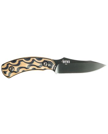Southern Grind SG0508010601 Jackal Pup 2.80" Fixed Drop Point Plain Black PVD 8670 Steel Blade, 2.95" Black/Tan G10 3D Milled Handle