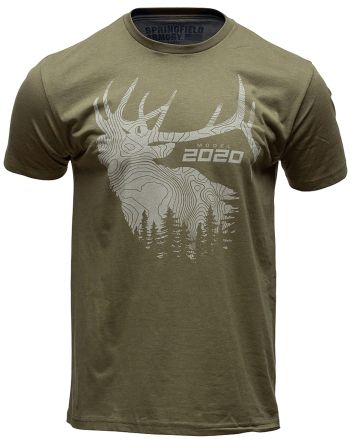 Springfield Armory GEP8605S 2020 Elk Men's Military Green Cotton/Polyester Short Sleeve Small
