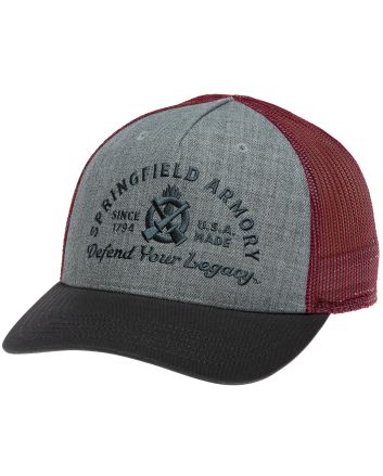 Springfield Armory GEP2381 Defend Your Legacy Brewery Hat Gray/Graphite/Maroon Adjustable Snapback OSFA Structured