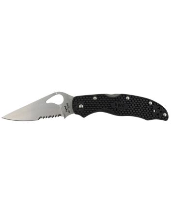 Spyderco BY01PSBK2 Byrd Harrier 2 Lightweight 3.36" Folding Part Serrated 3Cr13MoV SS Blade BlackTextured FRN Handle Includes Pocket Clip