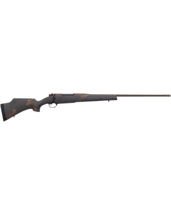Weatherby MCU03N243NR4B Mark V Camilla Ultra Lightweight Compact 243 Win 4+1 22" Barrel, Midnight Bronze Cerakote Metal Finish, Black with Smoke/Gold Sponge Accents Monte Carlo Stock