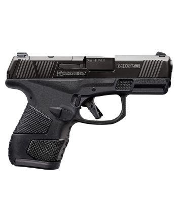 Mossberg 89027 MC2sc Sub-Compact 9mm Luger 3.40" 14+1,11+1 Matte Black DLC Stainless Steel with Optics Cut Aggressive Textured Black Polymer Grip with Cross-Bolt Safety