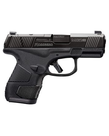 Mossberg 89044 MC2sc Sub-Compact 9mm Luger 3.40" 14+1,11+1 Matte Black DLC Stainless Steel with Optics Cut Aggressive Textured Black Polymer Grip Tritium Pro Night Sights (No Safety)