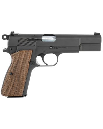 Springfield Armory HP9201 SA-359mm Luger 15+1 4.70" Stainless Steel Barrel, Matte Blued Serrated Carbon Steel Slide &amp; Frame w/Beavertail, Checkered Walnut Grip