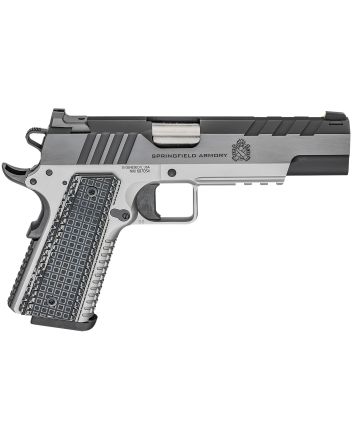 Springfield Armory PX9219L 1911 Emissary 9mm Luger 5" 9+1 Stainless Steel Frame Blued Carbon Steel with Tri-Top Cut Slide Black VZ Thin-Line G10 Grip Fiber Optic Front Sight Includes 2 Mags