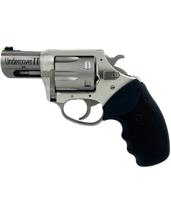 Charter Arms 53620 Undercover II Large 38 Special, 6 Shot 2.20" Matte Stainless Steel Barrel &amp; Cylinder, Anodized Aluminum Frame w/Black Finger Grooved Rubber Grip, Exposed Hammer