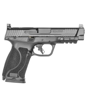 Smith &amp; Wesson 13387 M&amp;P M2.0Full Size 10mm Auto 15+1 4.60" Black Armornite Stainless Steel Barrel &amp; Optic Cut/Serrated Stainless Steel Slide, Matte Black Polymer Frame w/Picatinny Rail