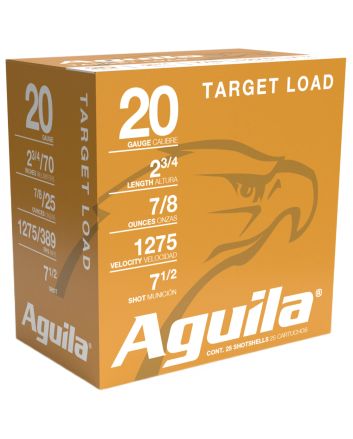Aguila 1CHB2037 Target Load Competition 20Gauge 2.75" 7/8oz 7.5Shot 25 Per Box/10 Case