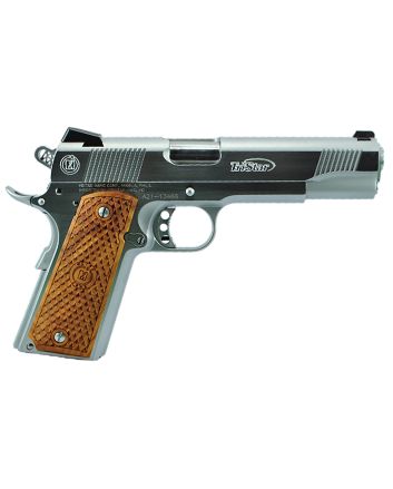 TriStar 85618 American Classic II 1911 10mm Auto 8+1, 5" Stainless Steel Barrel, Chrome Serrated Steel Slide, Chrome Steel Frame w/Beavertail, Wood Grip