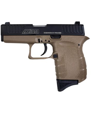 Diamondback DB0200P061 DB9 Gen4 Micro-Compact Frame 9mm Luger 6+1, 3.10" Stainless Steel Barrel, Black Nitride Serrated Stainless Steel Slide, Flat Dark Earth Polymer Frame &amp; Grip
