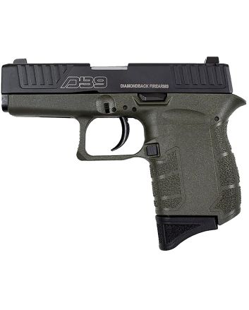 Diamondback DB0200P101 DB9 Gen4 Micro-Compact Frame 9mm Luger 6+1, 3.10" Stainless Steel Barrel, Black Nitride Serrated Stainless Steel Slide, OD Green Polymer Frame &amp; Grip