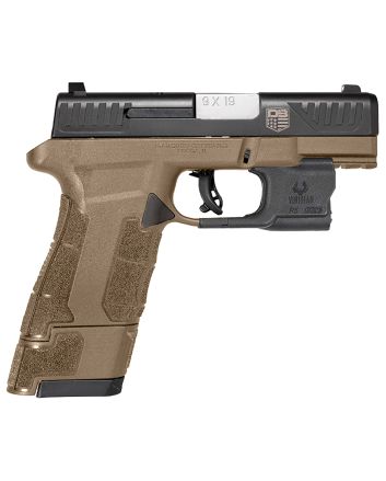 Diamondback DB0301P061 DBAM29 Sub-Compact 9mm Luger 3.50" 17+1 Flat Dark Earth Black Nitride Stainless Steel Slide Black Polymer Grip with Viridian Laser &amp; Holster