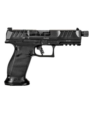 Walther Arms 2842521 PDP Pro SD 9mm Luger 18+1 5.10" Threaded Barrel, Black, Optic Cut/Serrated Slide, Polymer Frame with Pic. Rail, Performance Duty Grip, Flared Magwell