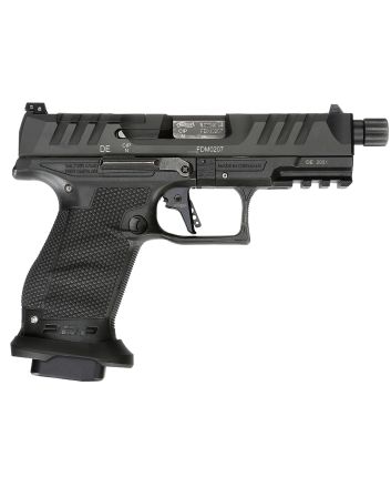 Walther Arms 2858151 PDP Compact Pro 9mm Luger 4.60" 10+1 Threaded Barrel Flared Magwell Black Steel Slide with Front Serrations &amp; Optics Cut Performance Duty Textured Black Polymer Grip